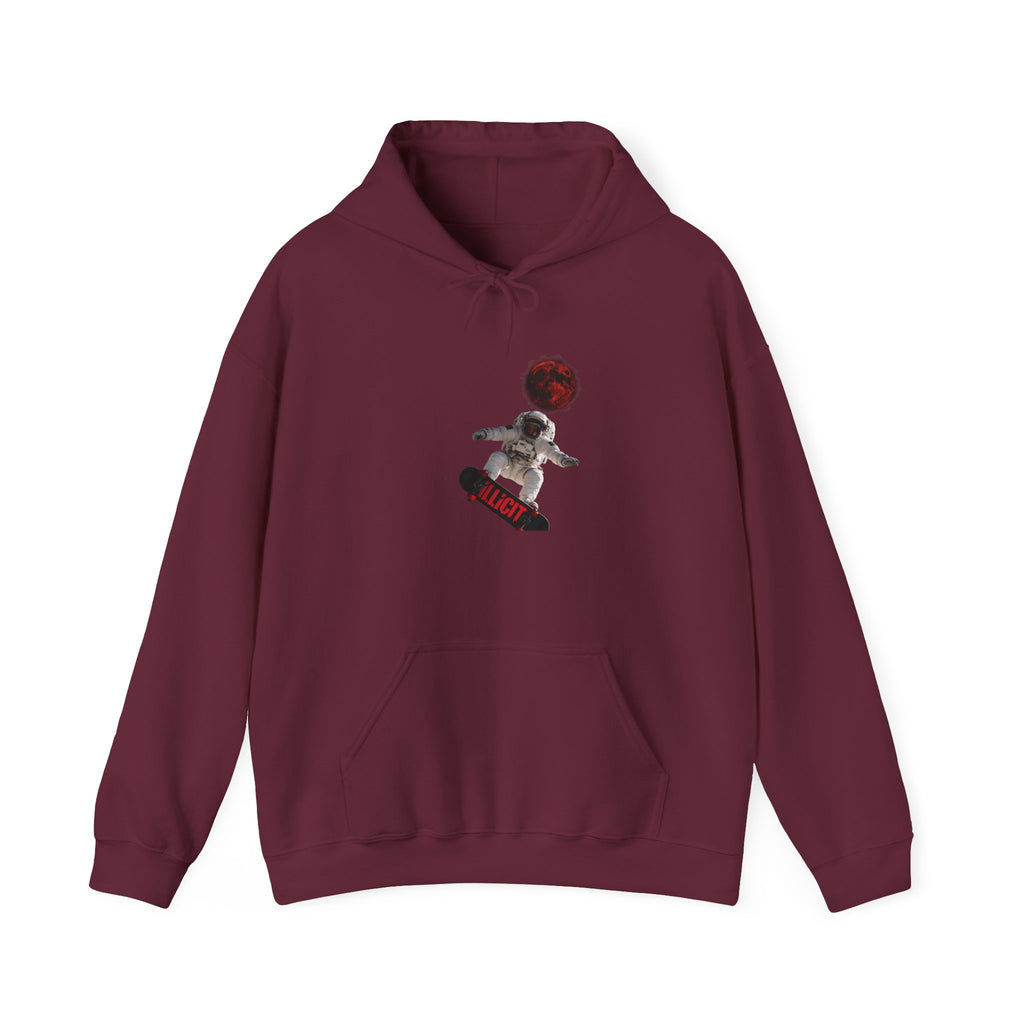 Skateboarding Space cowboy  Hoodie – Moon landing Skater Graphic Pullover