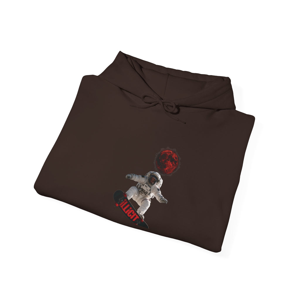 Skateboarding Space cowboy  Hoodie – Moon landing Skater Graphic Pullover