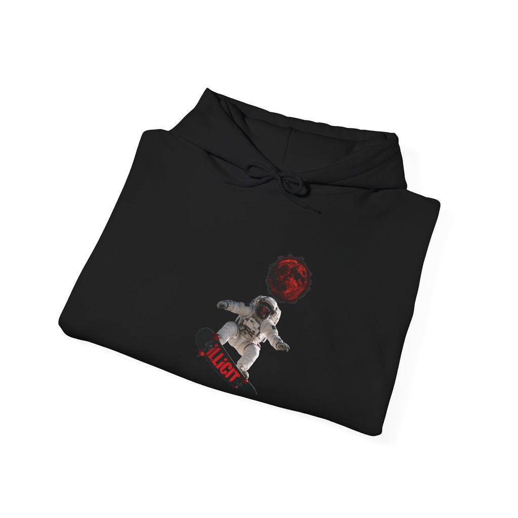 Skateboarding Space cowboy  Hoodie – Moon landing Skater Graphic Pullover