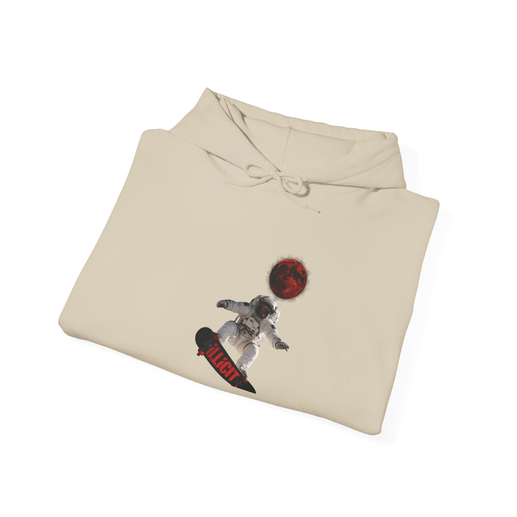 Skateboarding Space cowboy  Hoodie – Moon landing Skater Graphic Pullover